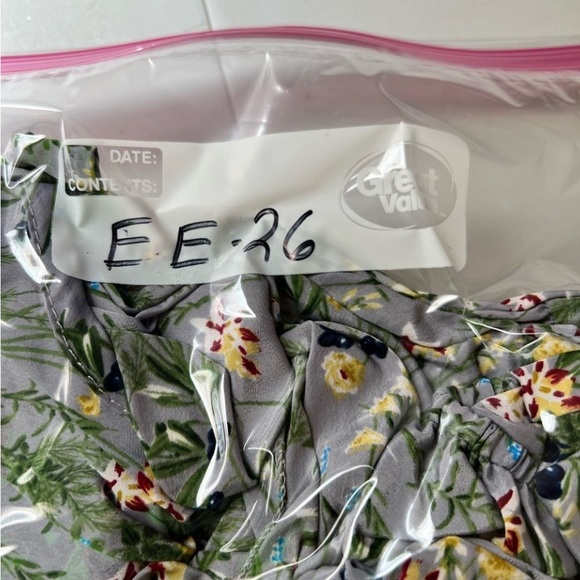 ❤️ SOLD Elan Women's Floral Off The Shoulder Prairie Maxi Dress Gray Yellow - Picture 14 of 17